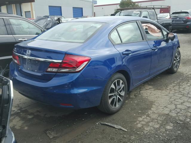 19XFB2F88EE269164 - 2014 HONDA CIVIC EX BLUE photo 4