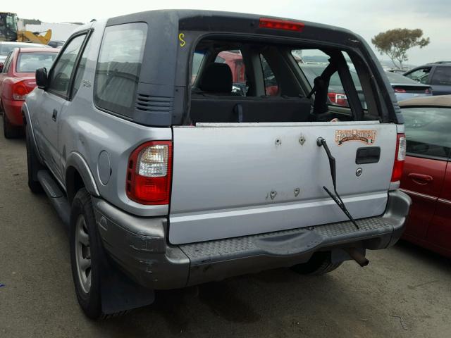 4S2CK57WX24332428 - 2002 ISUZU RODEO SPOR SILVER photo 3