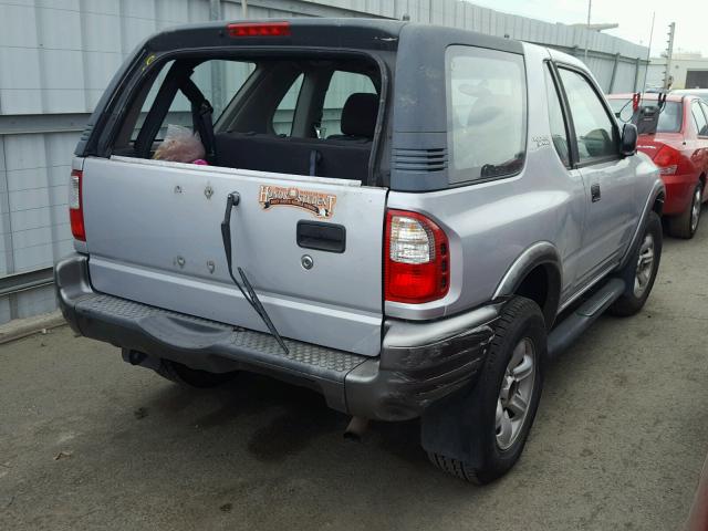 4S2CK57WX24332428 - 2002 ISUZU RODEO SPOR SILVER photo 4