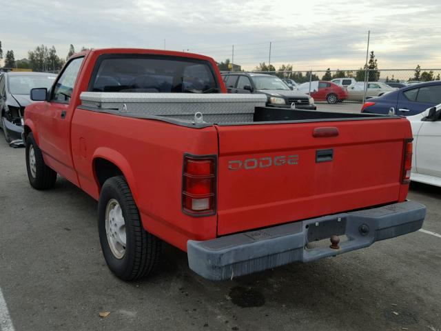 1B7FL26G3SW919170 - 1995 DODGE DAKOTA RED photo 3