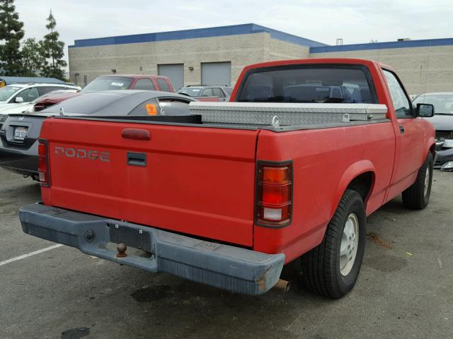 1B7FL26G3SW919170 - 1995 DODGE DAKOTA RED photo 4