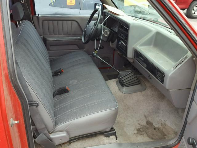 1B7FL26G3SW919170 - 1995 DODGE DAKOTA RED photo 5