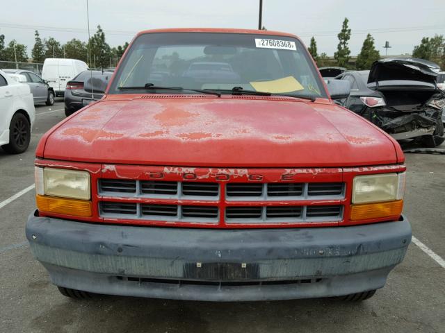 1B7FL26G3SW919170 - 1995 DODGE DAKOTA RED photo 9