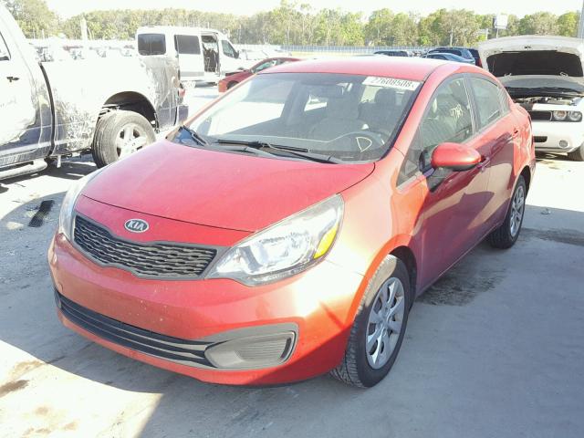 KNADM4A31C6076654 - 2012 KIA RIO LX RED photo 2