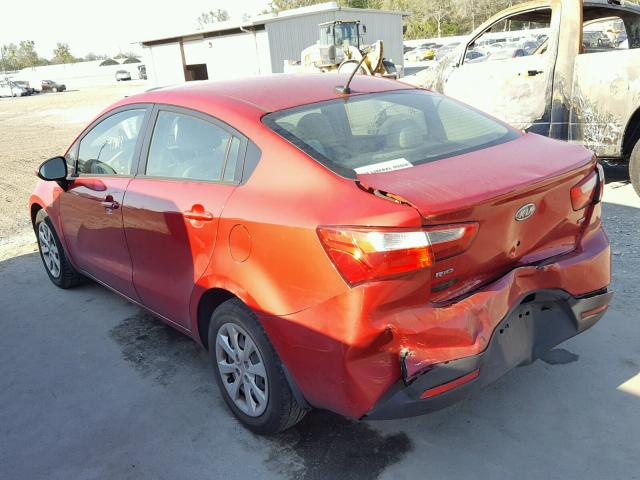 KNADM4A31C6076654 - 2012 KIA RIO LX RED photo 3