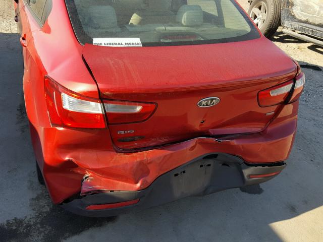 KNADM4A31C6076654 - 2012 KIA RIO LX RED photo 9