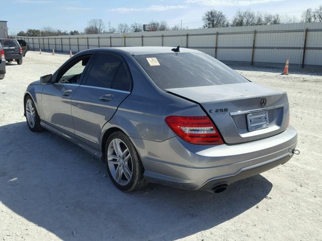 WDDGF4HB5CR207399 - 2012 MERCEDES-BENZ C 250 GRAY photo 3