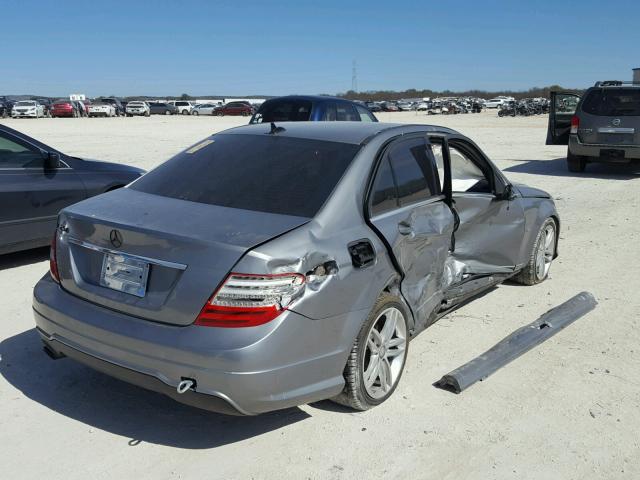 WDDGF4HB5CR207399 - 2012 MERCEDES-BENZ C 250 GRAY photo 4