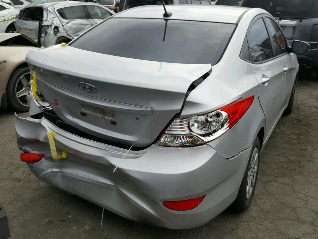 KMHCT4AE3DU329422 - 2013 HYUNDAI ACCENT GLS SILVER photo 4