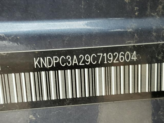 KNDPC3A29C7192604 - 2012 KIA SPORTAGE E BLUE photo 10