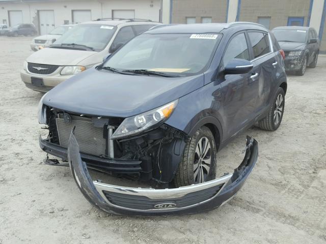 KNDPC3A29C7192604 - 2012 KIA SPORTAGE E BLUE photo 2