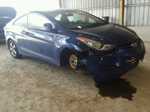 KMHDH6AE3DU005887 - 2013 HYUNDAI ELANTRA CO BLUE photo 1