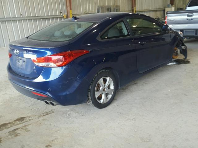 KMHDH6AE3DU005887 - 2013 HYUNDAI ELANTRA CO BLUE photo 4