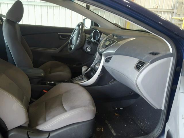 KMHDH6AE3DU005887 - 2013 HYUNDAI ELANTRA CO BLUE photo 5