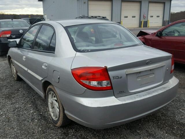 KNADC125936242209 - 2003 KIA RIO SILVER photo 3