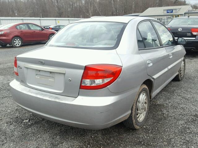 KNADC125936242209 - 2003 KIA RIO SILVER photo 4