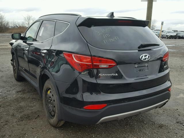 5XYZU3LB5EG162833 - 2014 HYUNDAI SANTA FE S BLACK photo 3