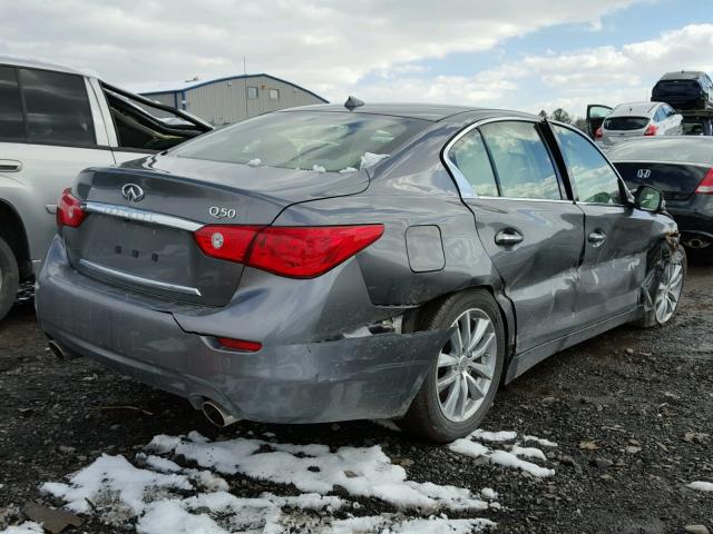 JN1EV7AP5HM735768 - 2017 INFINITI Q50 PREMIU GRAY photo 4