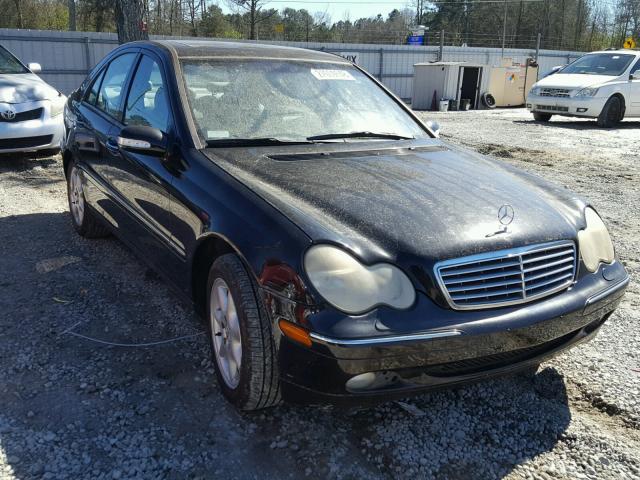 WDBRF61J72F259714 - 2002 MERCEDES-BENZ C 240 BLACK photo 1