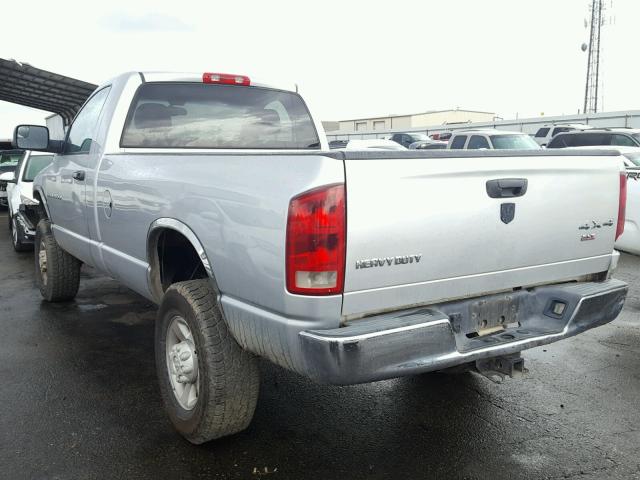3D7KS26C75G799428 - 2005 DODGE RAM 2500 S SILVER photo 3
