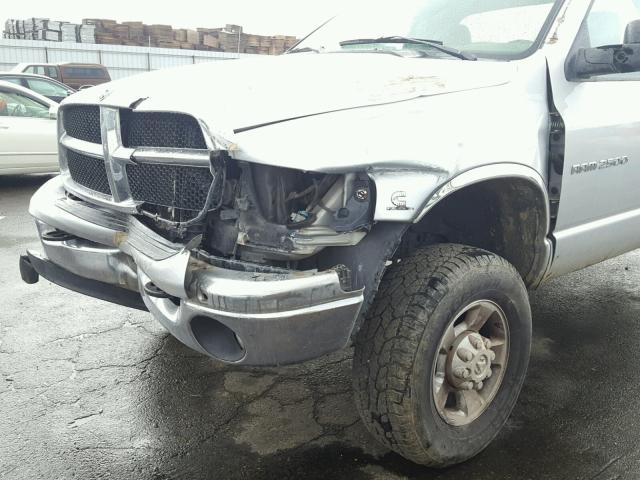 3D7KS26C75G799428 - 2005 DODGE RAM 2500 S SILVER photo 9