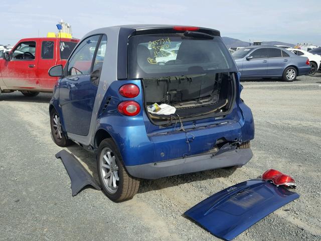 WMEEJ31X59K216915 - 2009 SMART FORTWO PUR TWO TONE photo 3