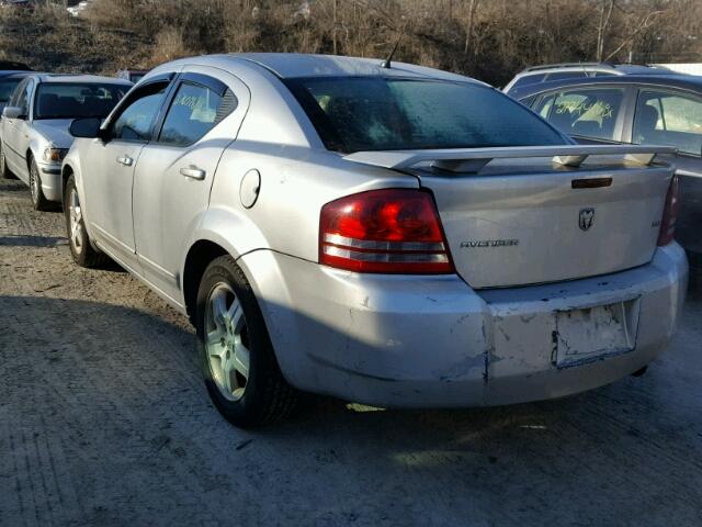 1B3LC56K48N636737 - 2008 DODGE AVENGER SX SILVER photo 3