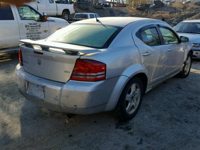 1B3LC56K48N636737 - 2008 DODGE AVENGER SX SILVER photo 4