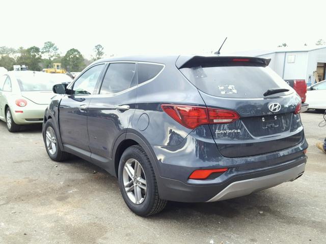 5XYZT3LB6JG522284 - 2018 HYUNDAI SANTA FE S BLUE photo 3