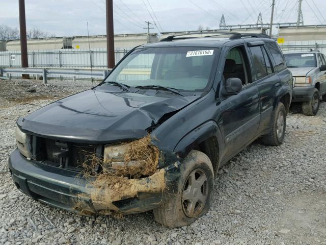 1GNDT13S932245374 - 2003 CHEVROLET TRAILBLAZE GREEN photo 2