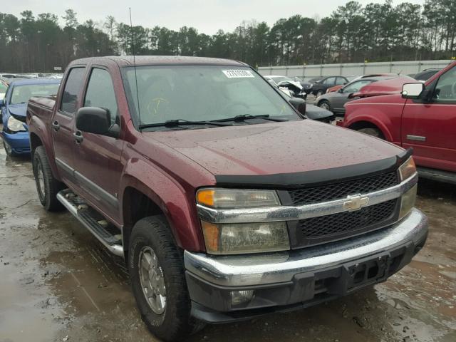 1GCDS13E678124262 - 2007 CHEVROLET COLORADO MAROON photo 1