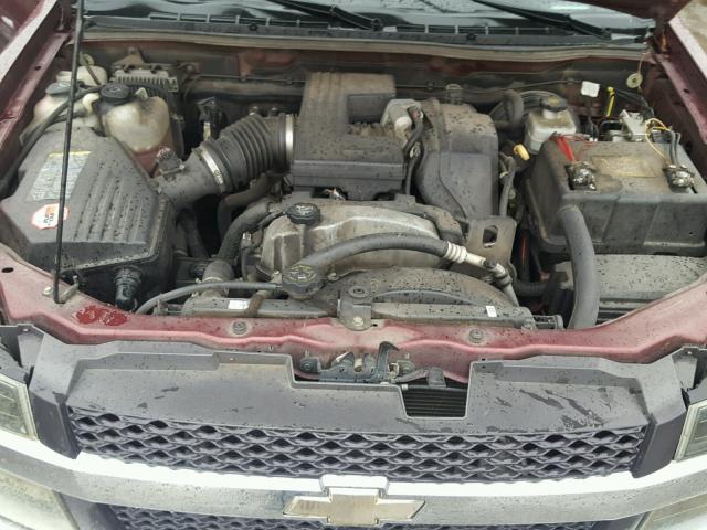 1GCDS13E678124262 - 2007 CHEVROLET COLORADO MAROON photo 7