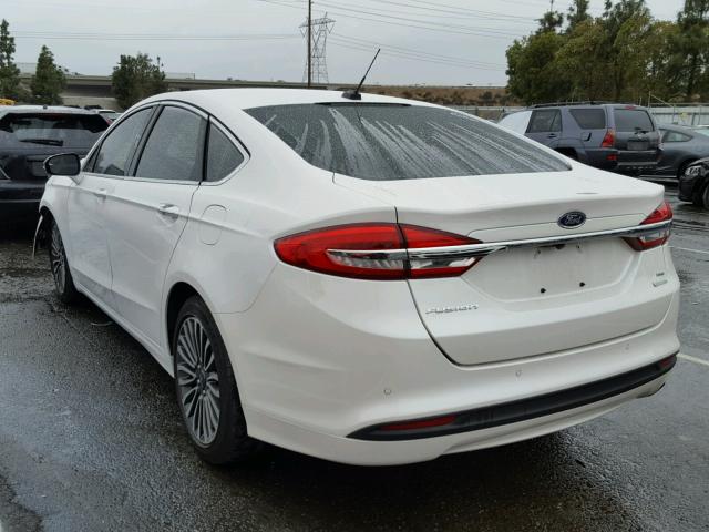 3FA6P0HD1HR122297 - 2017 FORD FUSION SE WHITE photo 3