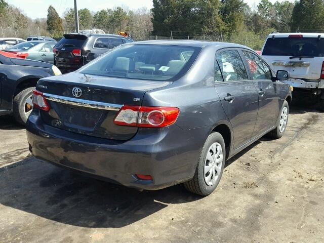 2T1BU4EE4BC673441 - 2011 TOYOTA COROLLA GRAY photo 4