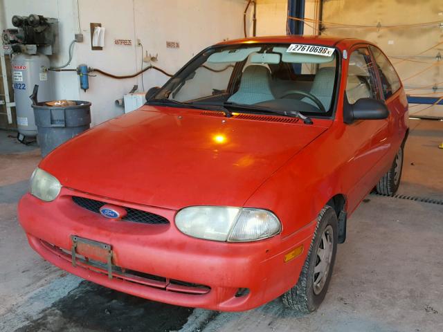 KNJLT05H3V6233763 - 1997 FORD ASPIRE RED photo 2