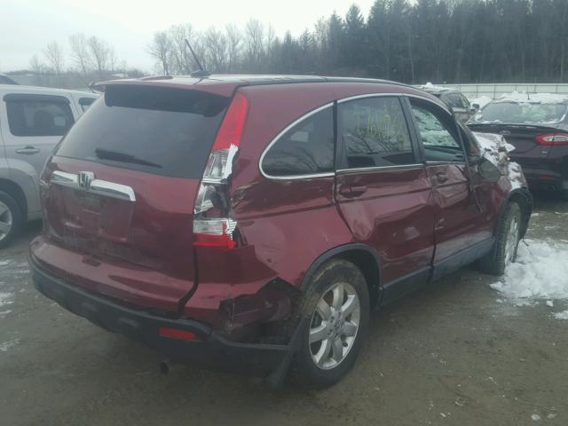 JHLRE48707C040737 - 2007 HONDA CR-V EXL RED photo 4