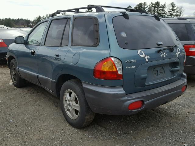 KM8SB12B43U444966 - 2003 HYUNDAI SANTA FE G TEAL photo 3