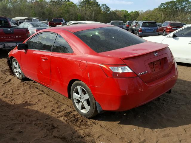 2HGFG12877H582250 - 2007 HONDA CIVIC EX RED photo 3