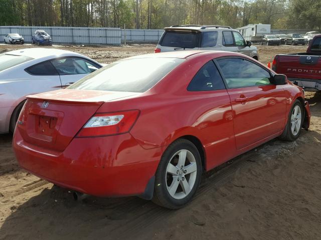 2HGFG12877H582250 - 2007 HONDA CIVIC EX RED photo 4