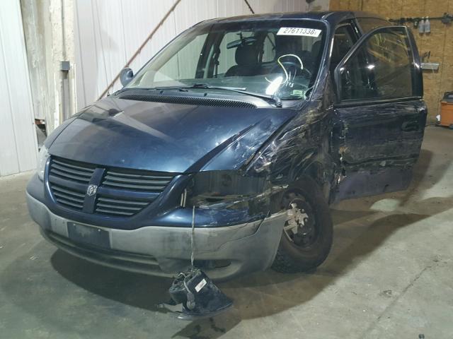 1D4GP25E77B209618 - 2007 DODGE CARAVAN SE BLUE photo 2