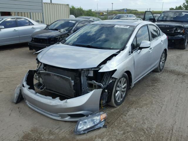 2HGFB2F83CH507974 - 2012 HONDA CIVIC EX SILVER photo 2