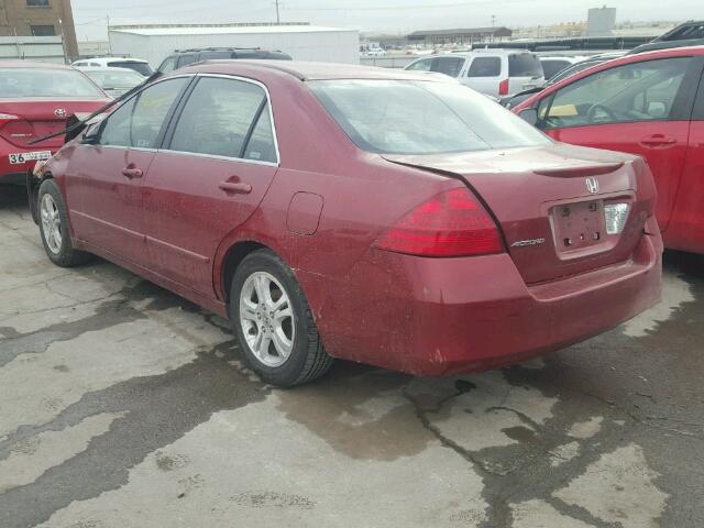 1HGCM56327A054986 - 2007 HONDA ACCORD SE RED photo 3