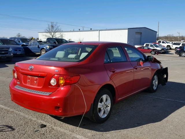 1NXBU4EE5AZ357978 - 2010 TOYOTA COROLLA BA RED photo 4