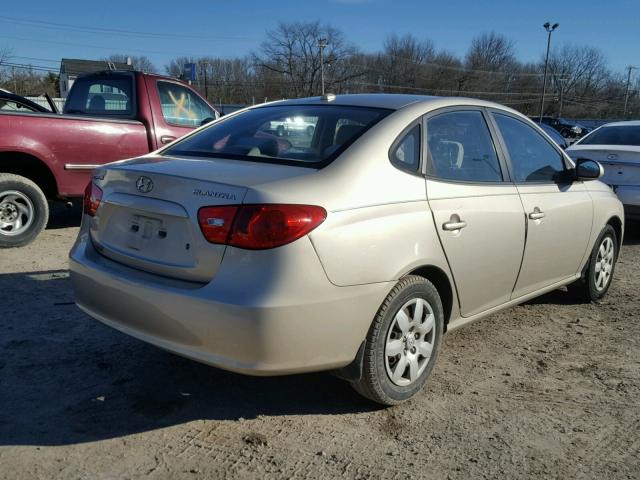 KMHDU46DX8U412272 - 2008 HYUNDAI ELANTRA GL BEIGE photo 4