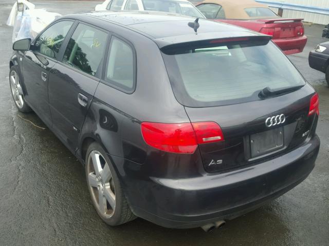 WAUHE78P88A161410 - 2008 AUDI A3 2.0 BLACK photo 3