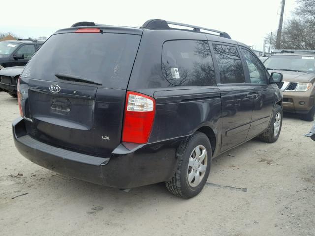 KNDMB233786195052 - 2008 KIA SEDONA EX BLACK photo 4