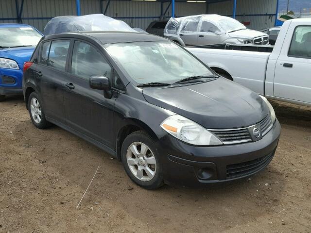 3N1BC13E47L390484 - 2007 NISSAN VERSA S BLACK photo 1