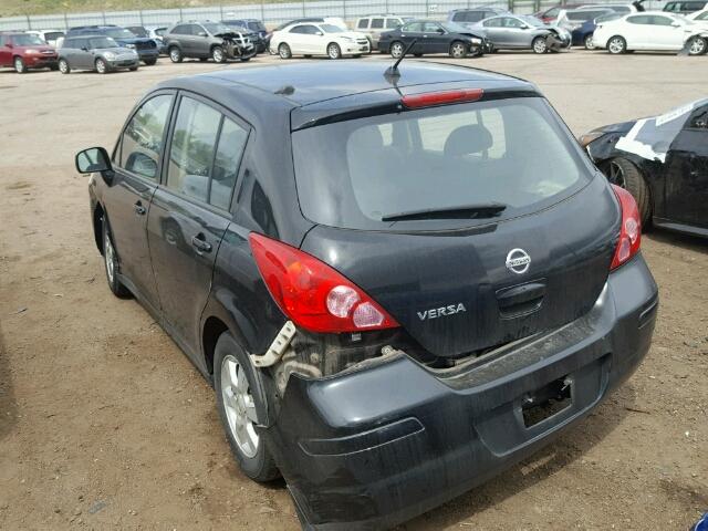 3N1BC13E47L390484 - 2007 NISSAN VERSA S BLACK photo 3