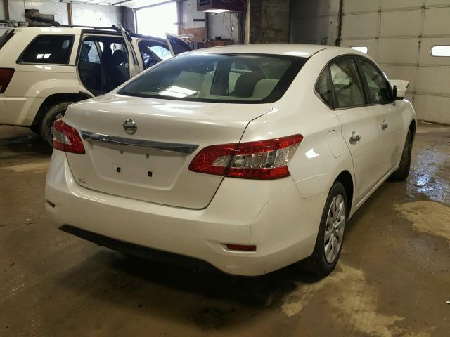 3N1AB7AP0DL659405 - 2013 NISSAN SENTRA S WHITE photo 4