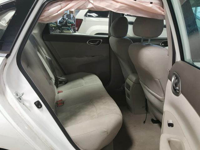 3N1AB7AP0DL659405 - 2013 NISSAN SENTRA S WHITE photo 6